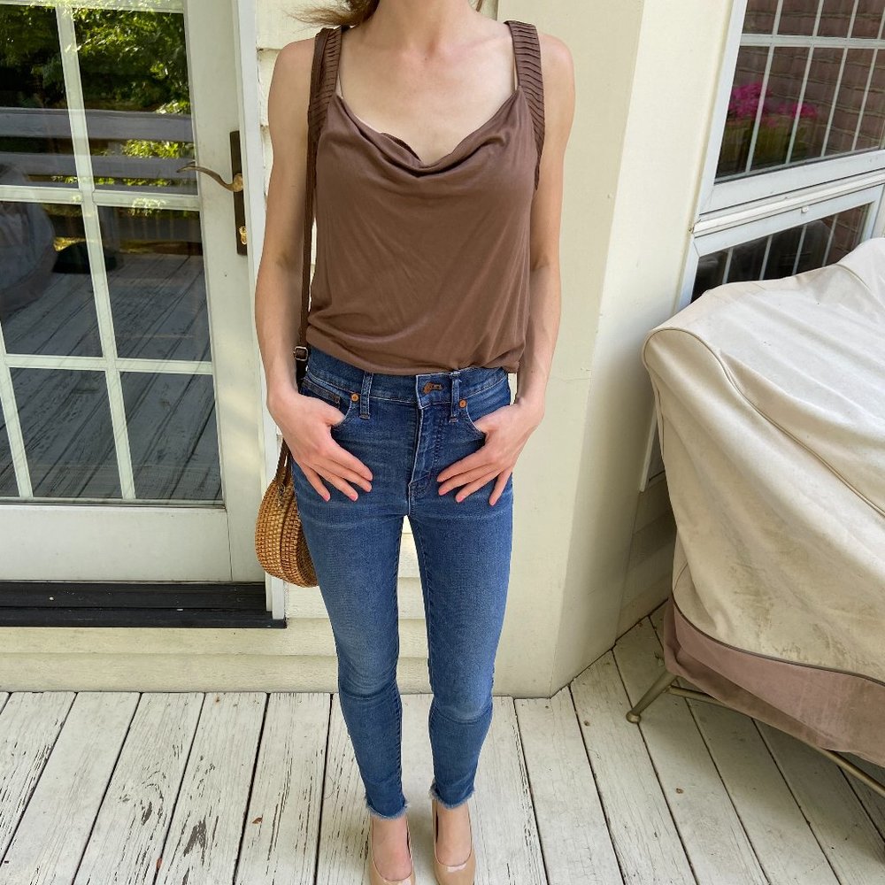 Banana Republic Milk Chocolate Silk Sleeveless Top